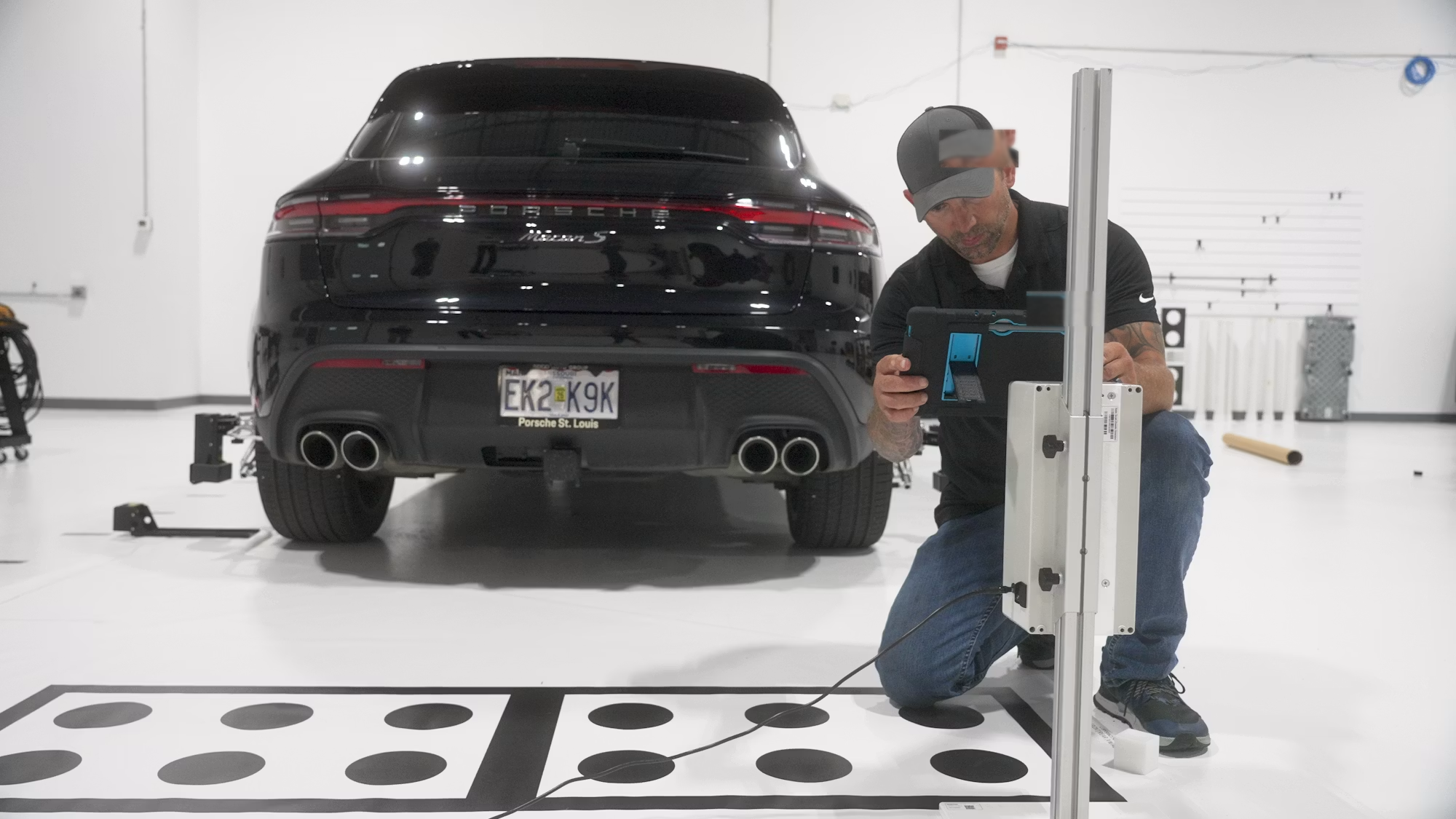 Vehicle ADAS calibration in progress